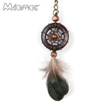 Dreamcatcher MIAMOR Retro Mini De Madeira Acessórios de Decoração Do Carro Saco do Miúdo Da Escola Pingente Pendurado Decoração Ornamento Do Presente AMOR0065 2024 - compre barato