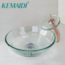 Kemaidi-conjunto de lavatório com misturador e torneira de vidro temperado, para banheira, banheiro, luxo 2024 - compre barato