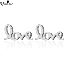 Yiustar Cute Style Letter Love Stud Earrings for Girls Kids Child  Jewelry Charming Tiny Love Earrings Steel Party Gifts 2024 - buy cheap