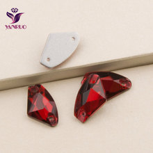 YANRUO Red Siam 3256 Galactic Sewing Strass Crystal Rhinestones Sew on Crystal Flatback Rhinestone Beads on Dress 2024 - buy cheap