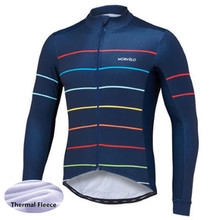 Morbike camisa térmica de flanela, roupa masculina para ciclismo de inverno com manga comprida para bicicleta 2024 - compre barato