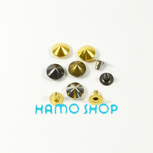 Free Shipping 200pcs/lot 10mm MixColor High Quality Spikes Cone Metal Stud DIY Punk Rock Rivets Clothing Leathercrafts Accessory 2024 - buy cheap