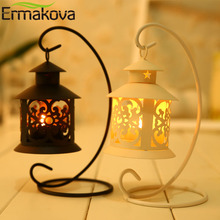 ERMAKOVA-portavelas de Metal estilo Retro europeo, candelabro colgante, decoración rústica para el hogar y la boda 2024 - compra barato