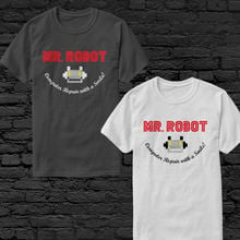 Tops Summer Cool Funny T-Shirt Mr Robot Mr. Robot Computer Repair with A Smile T-Shirt Summer 2024 - buy cheap