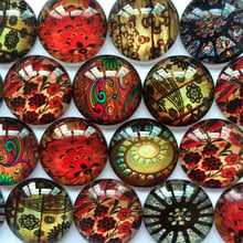 ZEROUP 12mm 20mm Round Glass Cabochon Decorative Pictures Mixed Pattern Fit Cameo Base Setting for Jewelry TP-065-R 2024 - buy cheap