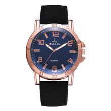 Moda de luxo relógio de quartzo de alta qualidade relógio de couro azul ray vidro relógio de pulso relógio de negócios analógico relogio masculino 2024 - compre barato
