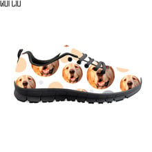 Sapatos femininos casuais de cadarço e com estampa de animais, moda casual para mulheres, estilo touro terrier, sapato de cachorro com cadarço, leve, outono, 2019 2024 - compre barato