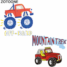 ZOTOONE Off-road Style Patches Cartoon Cars Iron on Patch for Clothing Diy Cute Heat Transfer Stickers for Kid's Craft Accessory 2024 - buy cheap