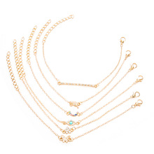 72 Pieces/Lot Gold Color Bracelet Set Crystal Rainbow Rhinestone Butterfly Flower Leaf Eye Charm Link Chain Women Hand Jewelry 2024 - buy cheap