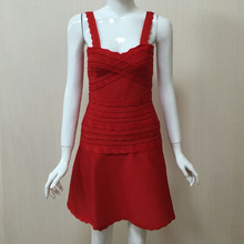 Minivestido elástico con tirantes finos para mujer, vestido de fiesta rojo elegante, venta al por mayor 2024 - compra barato