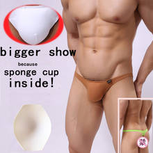 sponge penis pouch mens underwear cotton men's thongs show bigger dick g-strings men's erotic low rise t-back gay underwear 2024 - buy cheap