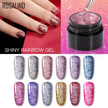 ROSALIND Nail Gel Polish Hybrid Varnishes For Manicure 5ml Nail Art Design Rainbow Platinum Glitter UV Nail Gel Varnishes 2024 - buy cheap
