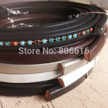 AAA+ 10*6MM 2M 100% Cowhide Leather Ropes Cords DIY Slide Bracelet Strings Jewelry Accessories Findings 2024 - buy cheap