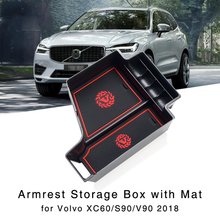 Caja de almacenamiento con reposabrazos para Volvo XC60 S90 V90 2018, consola Central, guantera 2024 - compra barato