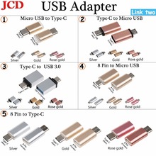JCD-Adaptador usb tipo c a micro USB, convertidor de Cable de carga tipo C, 8 pines, para Xiaomi 8, mi6, mi5 2024 - compra barato