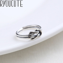 Богемные винтажные серебряные цветные кольца с луком для женщин Bijoux подарок женский регулируемый размер кольца на палец Anillos оптовая продажа 2024 - купить недорого