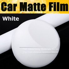 Size: 10/20/30/40/50/60X152CM/Lot Matte White Vinyl Sticker with air free bubbles Matt vinyl film PVC sheet White Wrap Film 2024 - buy cheap