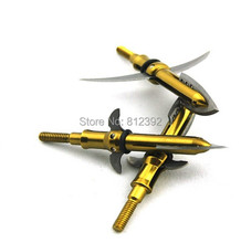 Envío gratuito hacha de batalla ampliable Broadhead de cuchillas de acero 100GR flecha punta tiro con arco caza 12 unids/lote 2024 - compra barato