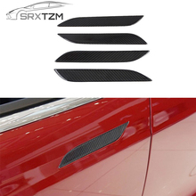 SRXTZM Carbon Fiber Car Door Handel Body Protector Sticker Decal Wrap for Tesla Model X 2016-2018 Model S Car Handle Cover Guard 2024 - buy cheap