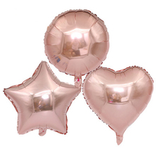 Globos redondos/con forma de corazón/Estrella de aluminio, 18 pulgadas, rosa, dorado, cumpleaños, boda, fiesta de compromiso, decoración, Globo, suministros para niños 2024 - compra barato