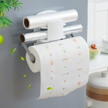 Household Retractable Kitchen Roll Holder Paper Towel Holder Plastic Wrap Storage Rack 2024 - buy cheap