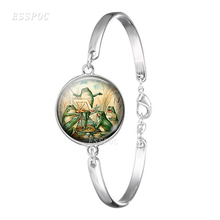 Pulseira coro de sapo, bracelete banhado a prata, pingente em forma de sapo, acessórios de joias, presente 2024 - compre barato