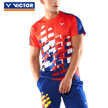 2018 Victor National Team Competition Tournament Series Badminton Jersey Short-Sleeved Blouse for men women T-80005 2024 - buy cheap