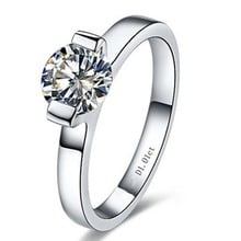 Подлинное Твердое 18K кольцо из белого золота 1CT муассант солитер кольцо с бриллиантом обручальное Брендовое классическое ювелирное изделие Moissanite Real 2024 - купить недорого