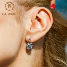 Gem's Ballet Fashion 925 Sterling Silver Classic Earrings 2.11Ct Natural Sky Blue Topaz Gemstone Stud Earings Women Fine Jewelry 2024 - buy cheap