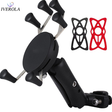 Univerola Motorcycle Handlebar Bike Phone Mount Holder Support Bicycle With Silicone Band  For Gopro Smartphone GPS Holder 2024 - buy cheap