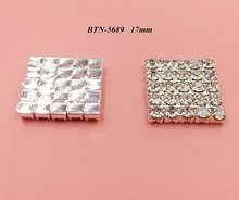 Envío Gratis Botón de diamantes de imitación con parte posterior plana 100 unids/lote para accesorios para el cabello (BTN-5689) 2024 - compra barato