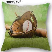 Linen Cotton Pillowcase Baseball Printed Pillow Cover Home Textiles Decorative Pillowcase Customize Gift 45x45cm 2024 - buy cheap