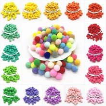 10mm Multicolor Pompom Soft Round Fluffy Pompones Plush Craft Pom Poms Ball Furball Home Decoration Kids Toys DIY Supplies 100pc 2024 - buy cheap