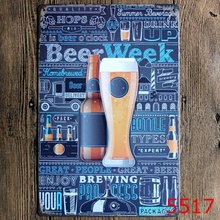 Beer Week Vintage Metal Tin Sign Poster Artwork Pub Bar Wall Decor 20x30CM 2024 - buy cheap