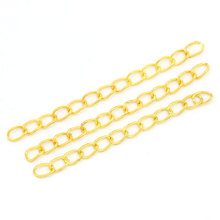 Cadenas extensoras de cola para joyería, accesorio extensor de cola de Color dorado para fabricación de joyas DIY, 50mm x 3mm, 100 Doreen Box 2024 - compra barato