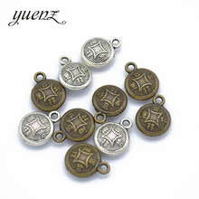 Enfeites para colar com pingentes de moedas antigos chineses, 15 peças, 13*10mm j34 2024 - compre barato