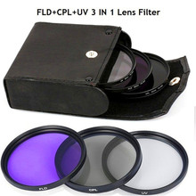 New 67MM UV Lens +CPL Lens+FLD Lens 3 in 1 Lens Filter Set with Bag for Cannon Nikon Sony Pentax Camera Lens 2024 - buy cheap