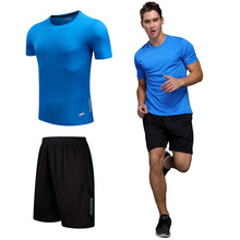 Conjunto de roupas esportivas masculinas, de alta qualidade, secagem rápida, compressão, corrida, corridas, treinamento fitness, fatos de treinamento 2024 - compre barato