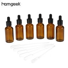 Homgeek-Botellas de aceite esencial Tawny, gotero de cristal, tarros de cabeza redonda para humidificador, 30ml, 6 uds. 2024 - compra barato