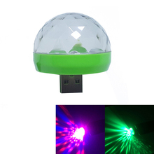 Mini luz de discoteca led portátil com usb, bola mágica de cristal de 4w para decoração de festa em casa, karaokê, palco colorido