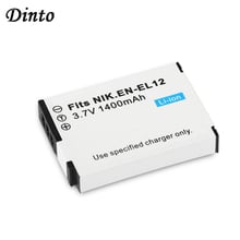 Dinto 1pc 1400mAh EN-EL12 EN EL12 ENEL12 Rechargeable Li-ion Camera Battery for Nikon Coolpix S610 S620 S630 S640 S70 S1000PJ 2024 - buy cheap