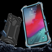 Сверхпрочный металлический чехол, Алюминиевый противоударный чехол, чехлы для iPhone 11 X XS MAX XR 8 7 6 6s Plus, защитный чехол для телефона 2024 - купить недорого