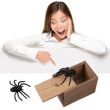 Prank Spider Wooden Scare Box Trick Play Joke Lifelike Surprise April Fools' Day Funny Novelty Toys Gags Practical Gifts 2024 - buy cheap