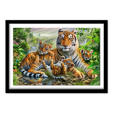 DIY pintura de diamante con Tigre imagen de animales con bordado de diamantes de imitación diamante decoración de punto de cruz regalo 2024 - compra barato