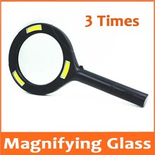 3X LED Illuminated Educational Gift Toys Insects Viewer Reading Magnifier 3 Times Plastic Handle Magnifying Glass for Old Man 2024 - buy cheap