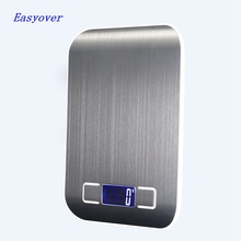 5kg 1g Digital Kitchen Scale 5000g Stainless Steel Platform Electronic Food Diet Postal Scales Cakie Weight Balance Silver 2024 - buy cheap