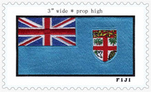 Parche bandera bordada de alta calidad de Fiyi 3 "de ancho 3d marca militar 2024 - compra barato
