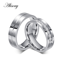 Новое обручальное кольцо для пары, обручальное кольцо, ювелирные изделия для влюбленных, кольца для женщин и мужчин, нержавеющая сталь с AAA + CZ камнем, никогда не ржавеет и не выцветает 2024 - купить недорого