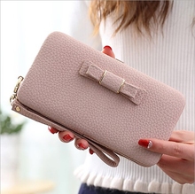 ANAWISHARE Women Wallets Female Cards Holders Candy Colors PU Wallet Coin Purses Girl Long Wallet lady Clutch Bag W67 2024 - buy cheap