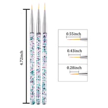 3Pcs/Set Diy Design Manicure Tool Nail Art Liner Brush Painting Drawing Lines Grid Acrylic Pen Nail Art High Quality 2024 - buy cheap